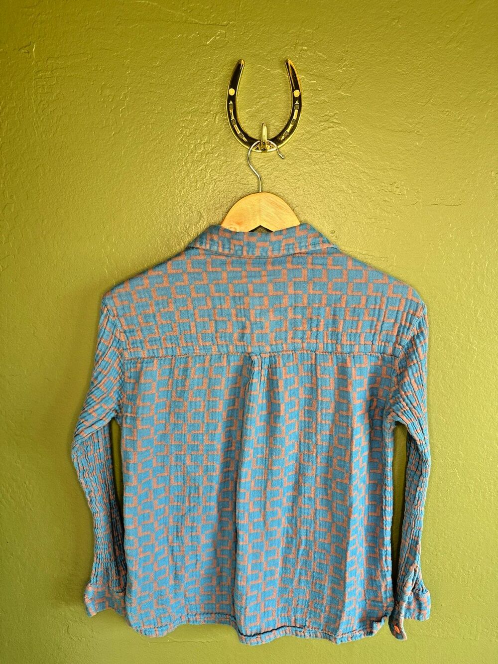 RARE Ace & Jig 100% cotton women's button up flannel xxs grunge made in India - Picture 2 of 9